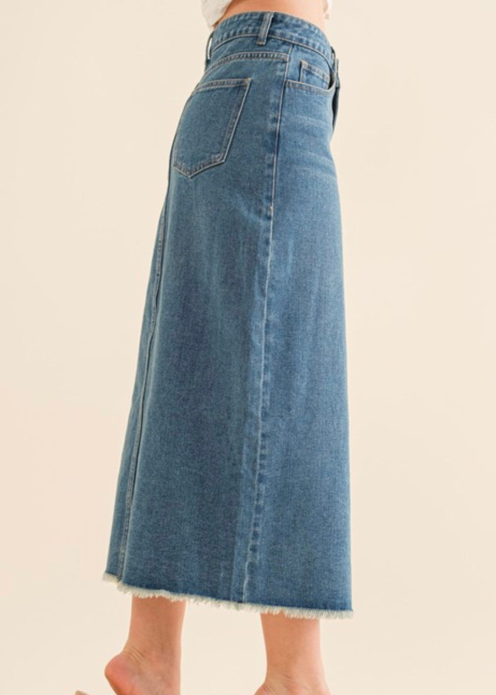 Denim Midi Skirt